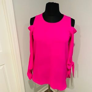 Hot Pink Cold Shoulder Tunic